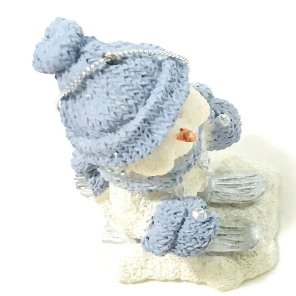 Encore Snow Buddies Ornament Vintage Figurine Skier Winter Christmas Snowman '99